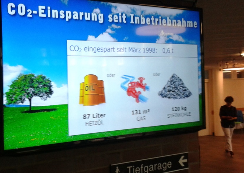 Visualisierung der Ergebnisse im Foyer des Rathauses Foto