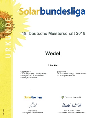 Urkunde Solar-Bundesliga 
Zum Vergrößern bitte anklicken,
öffnet im separaten Fenster